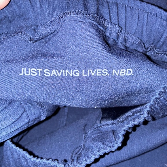 Figs M Navy Blue Tansen Jogger Scrub Pants Cargo Nurse Dr. Vet Surgeon Work Wear - Picture 5 of 8